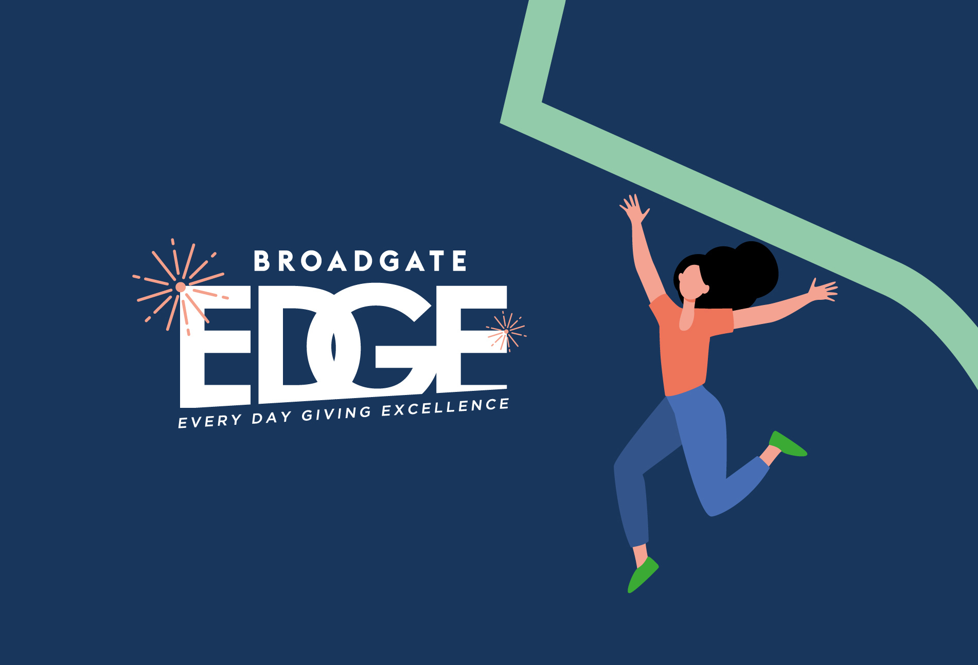 Broadgate EDGE identity with its colourful celebration illustration