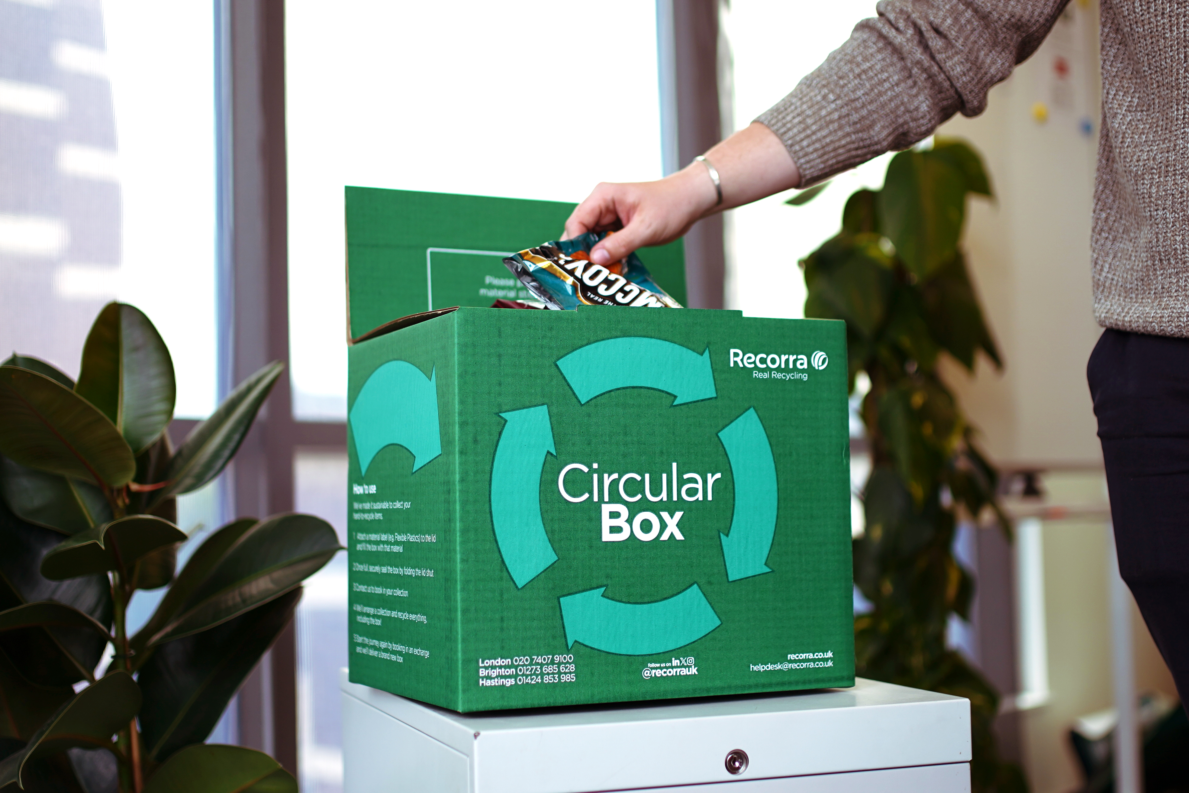Recorra Circular Box for collecting recyclable materials